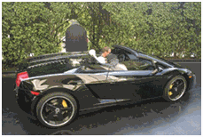 Ponzi scammer Beau Diamond in his 2006 Lamborghini.