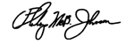 Signature of Philip McBride Johnson.