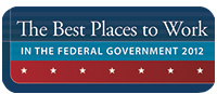 The Best Places to Work in the Federal Government for 2012 logo.
